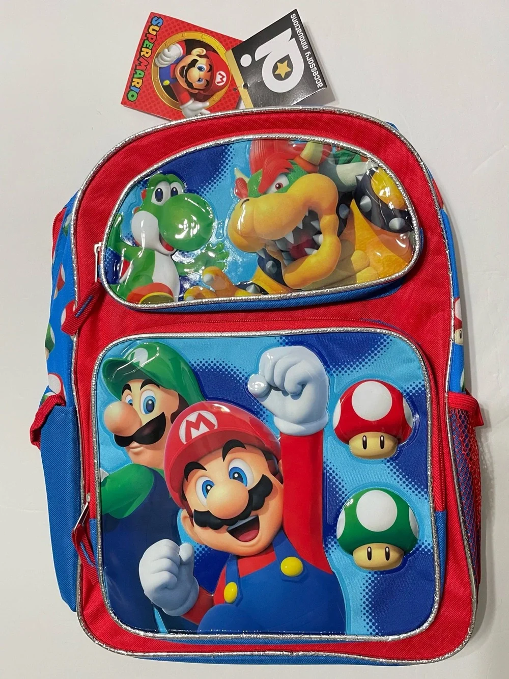 Large Backpack - Nintendo Super Mario - Mario/Luigi Jump Blue 16